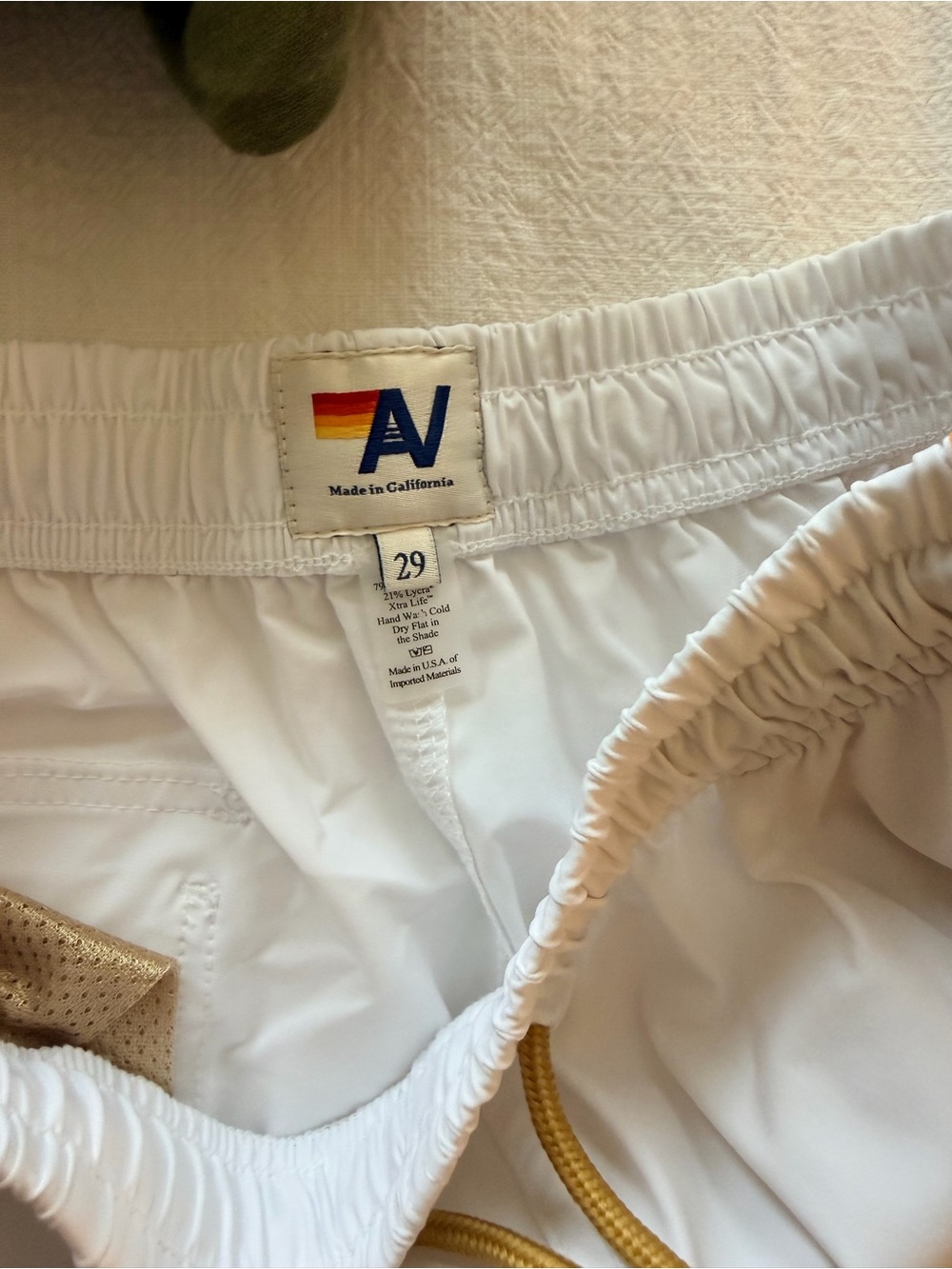 MEN'S 5 STRIPE FLEX SHORTS - WHITE - Picture 3 of 4